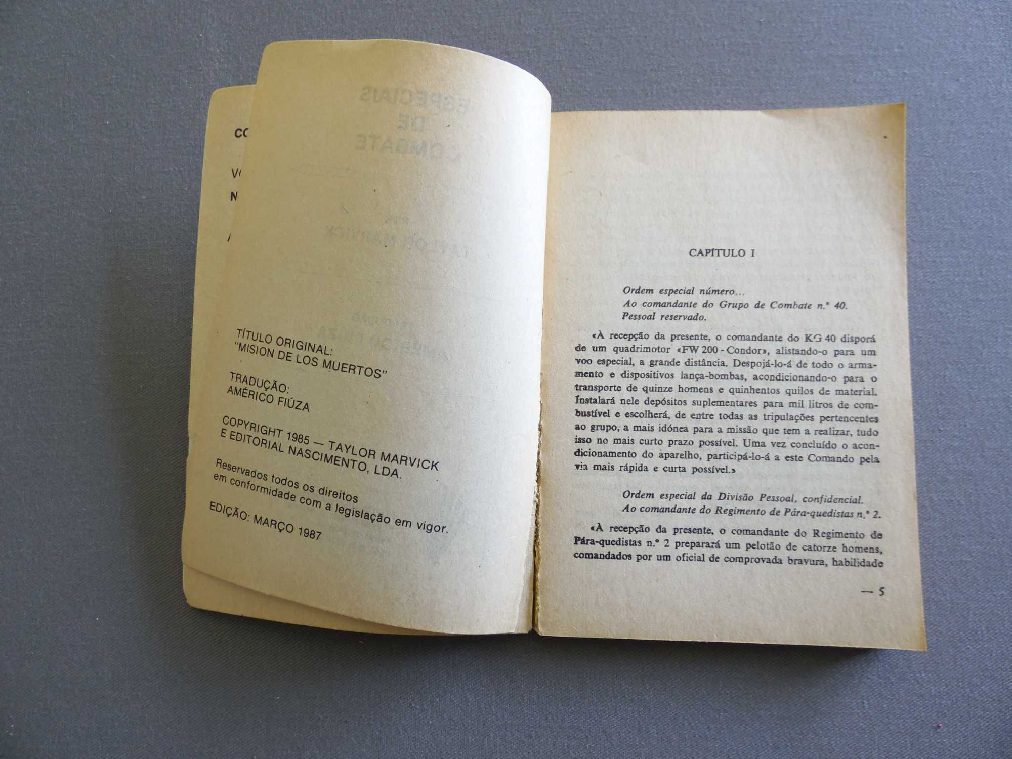 Livro Especiais de Combate - Col. Asas de Morte