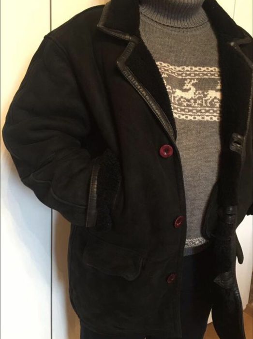 Мужская натуральная дублёнка XXL