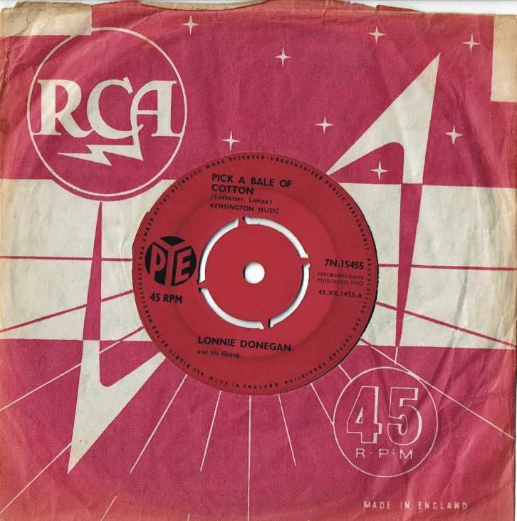 Lonnie Donegan - Pick a bale of cotton - 45 rpm - 1962 PYE
