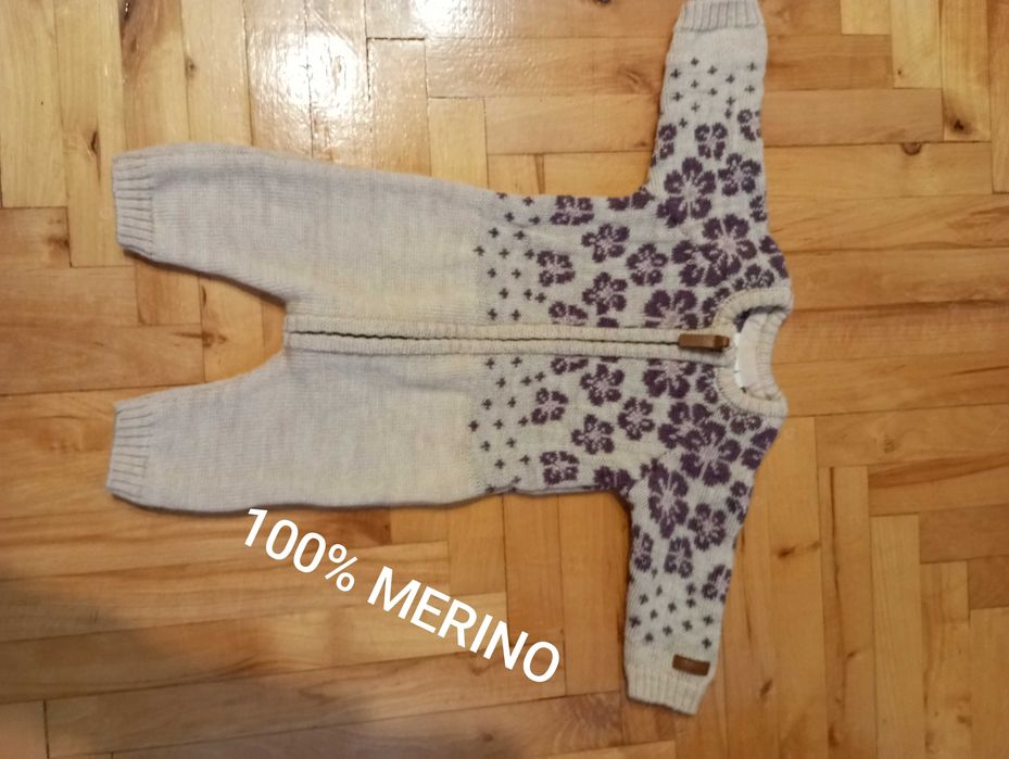 Name it Rampers z miękkiej wełny merino rozm.56/1-2 mies.