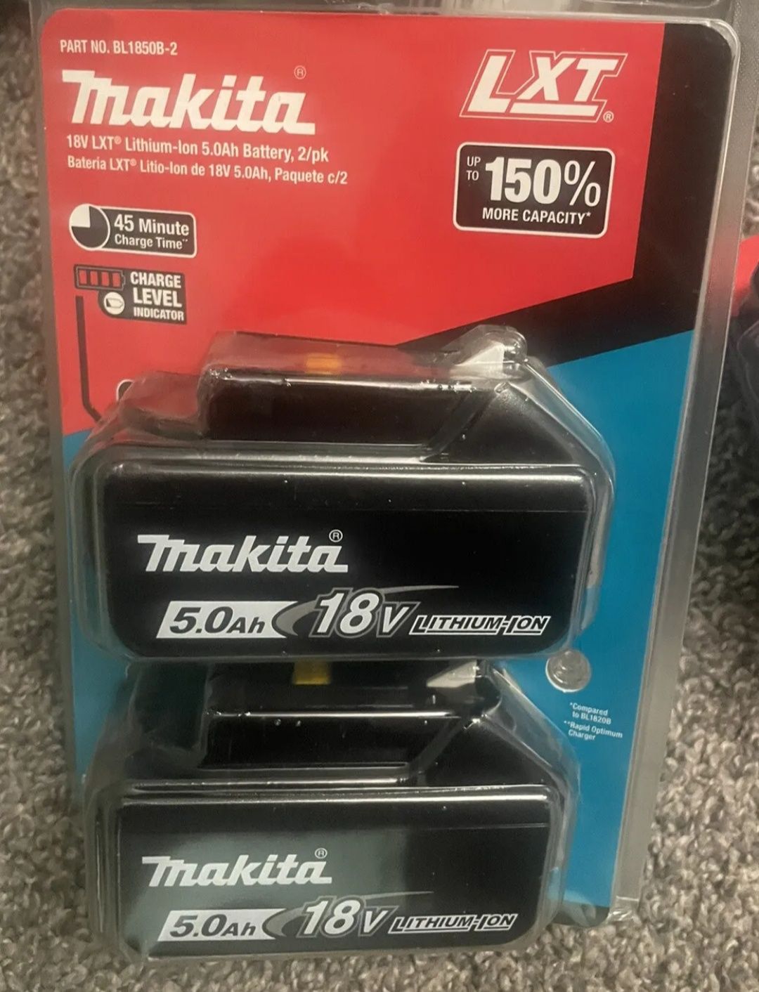 Акумулятор,батарея 100 % оригінал Makita 5.0 BL1850.18v.