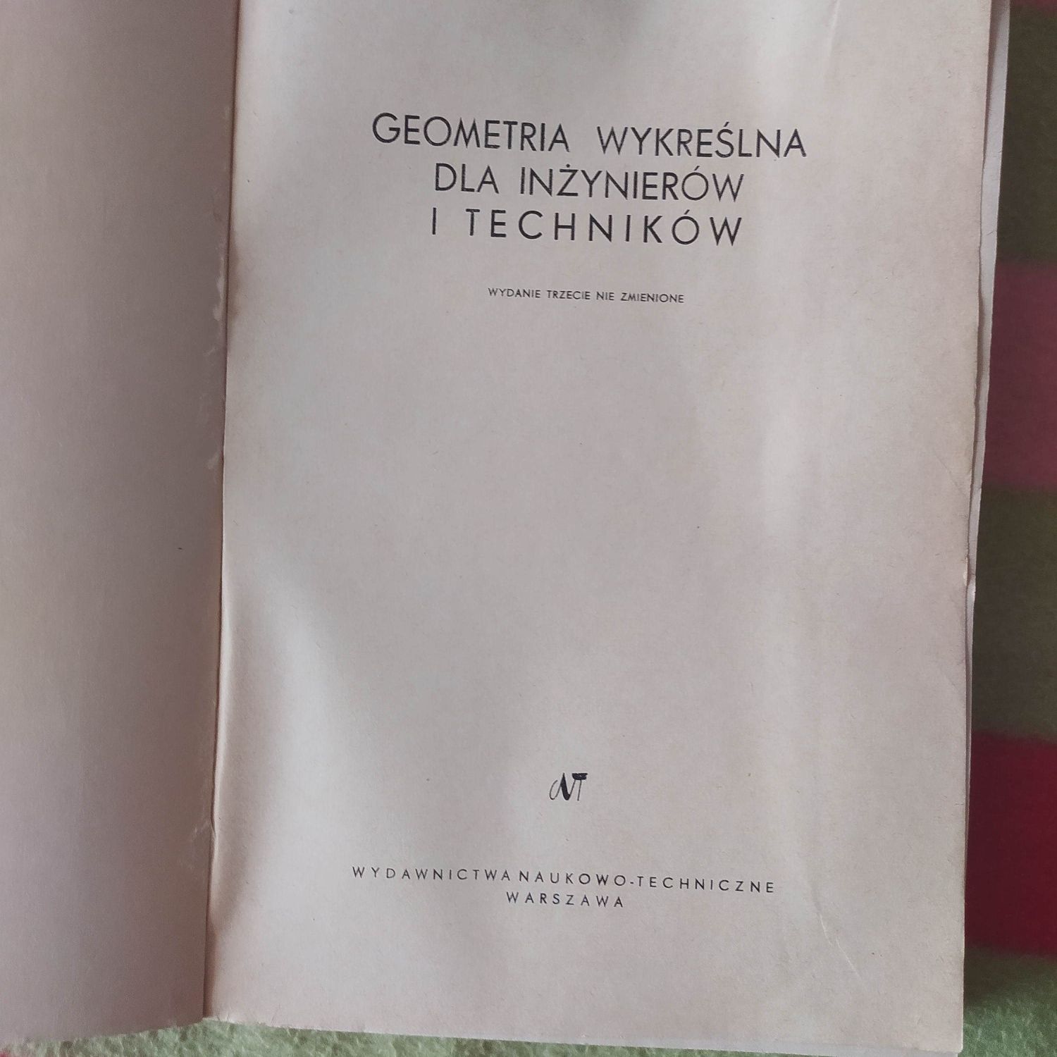 Geometria wykreślna J.Waligorski dla inżynierów i technikow