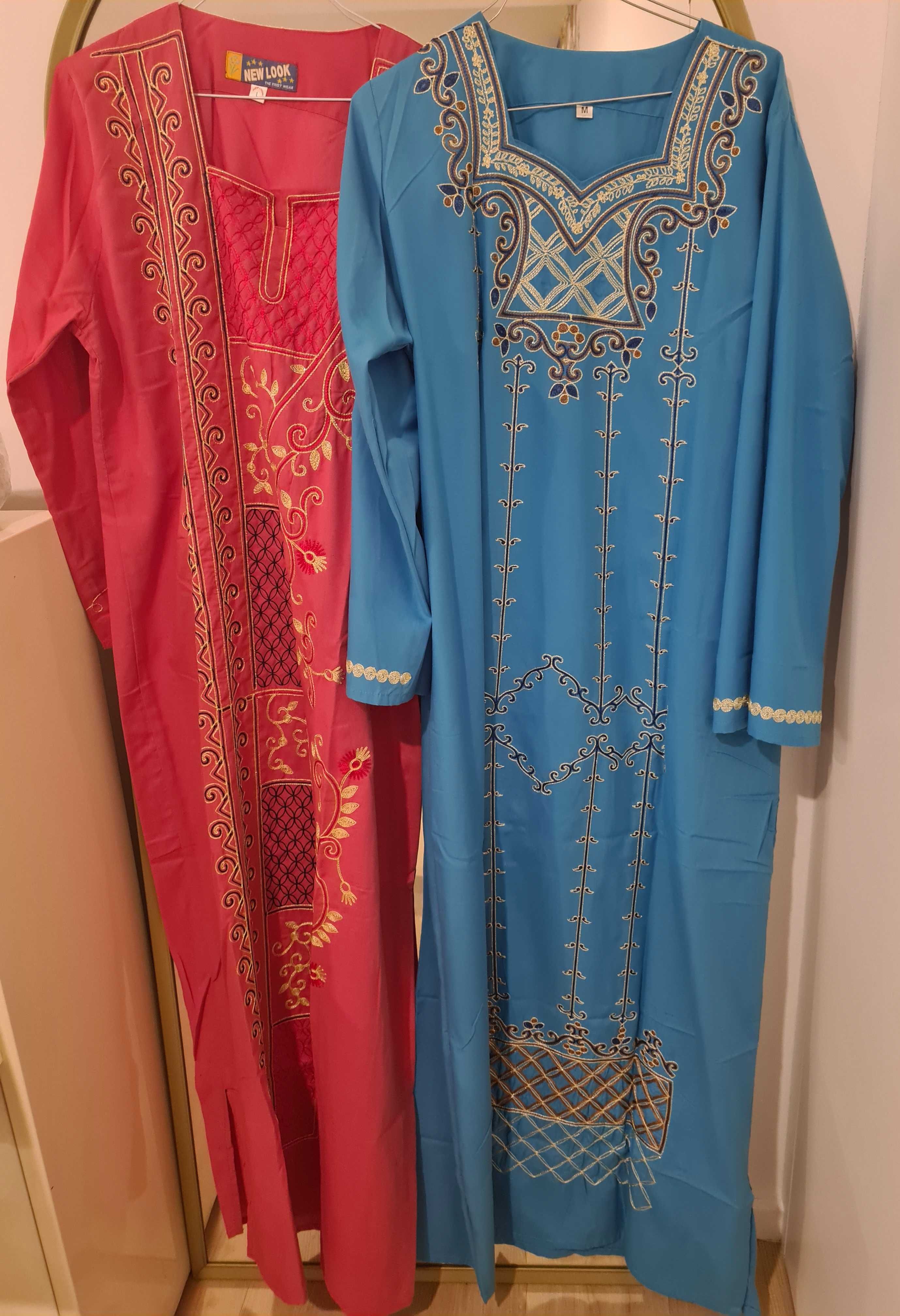 Abaya Túnica oriental comprida árabe bordado étnico Vestido férias
