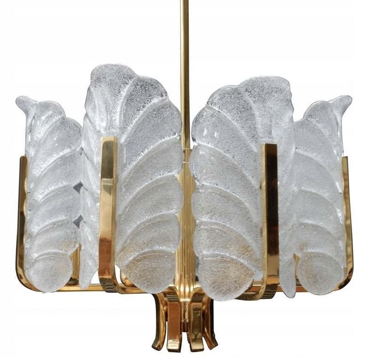 Carl Fagerlund zyrandol 8 ramienny murano 1970r Hollywood Regency