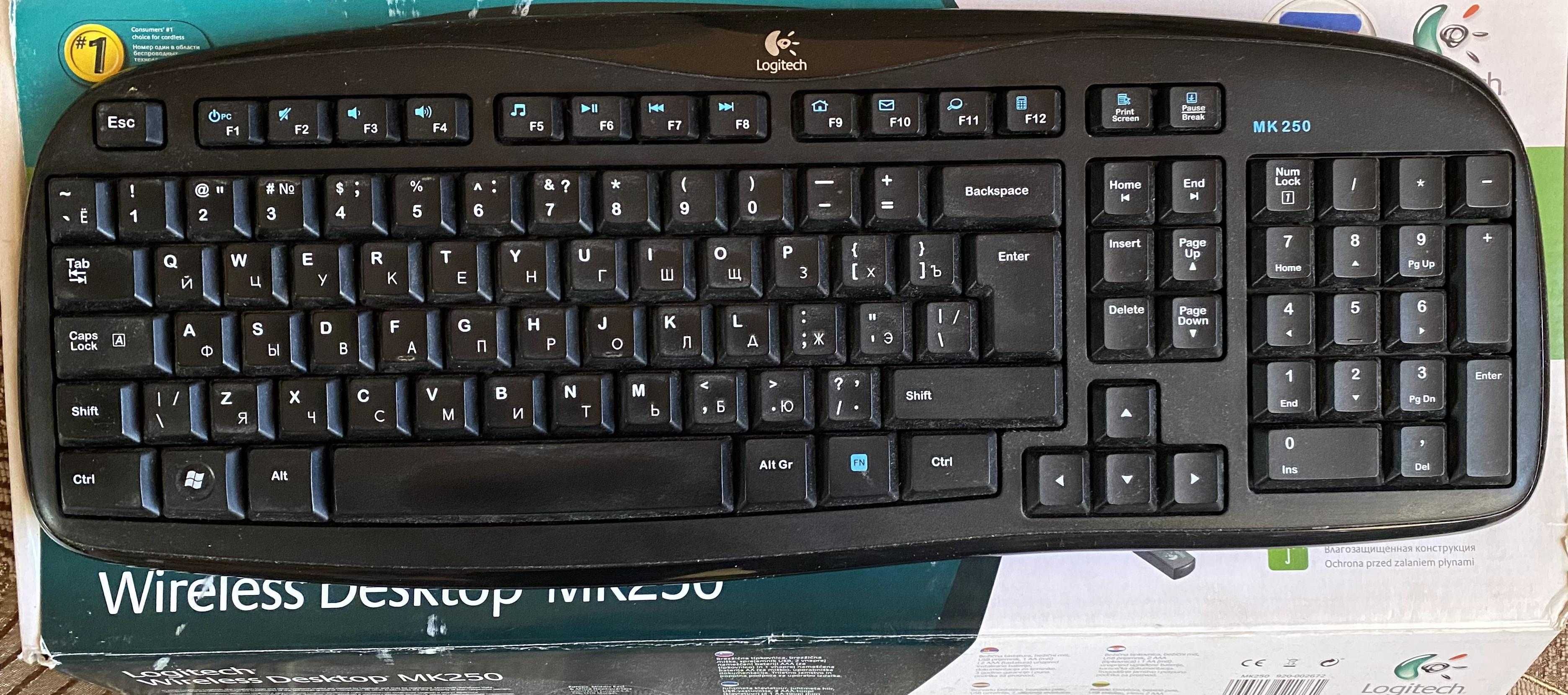 Клавиатура Logitech MK250 безпроводная