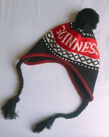 Шапка Guinness утеплённая, флисовая шапка, зимняя вязаная шапка