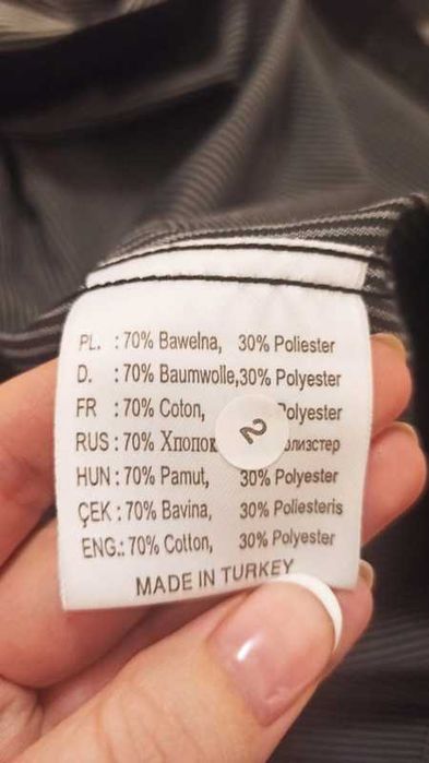 Męska koszula w typie slim fit na długi rękaw w rozmiarze M