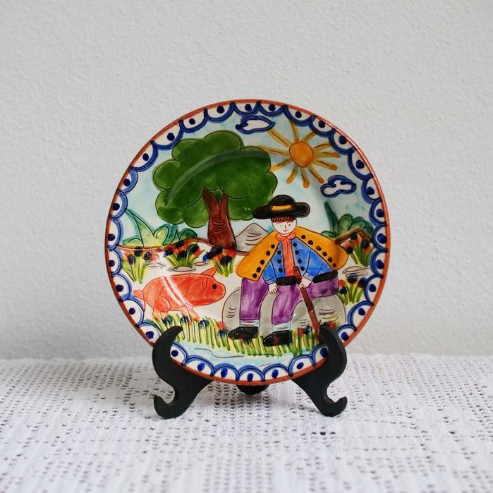 Prato alentejano de pequenas dimensões pintado à mão