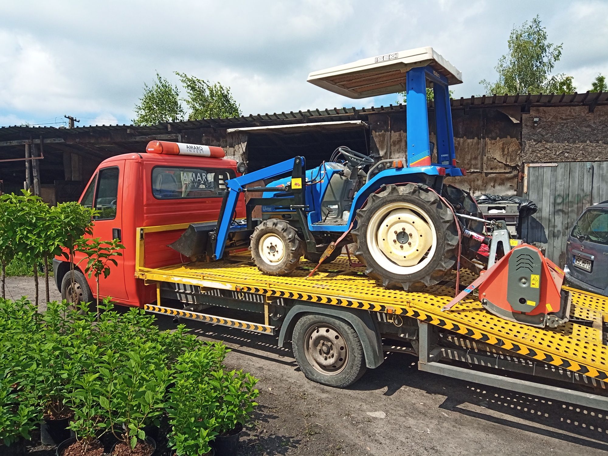 Wynajem usługi mini traktor,ładowarka ,glebogryzarka