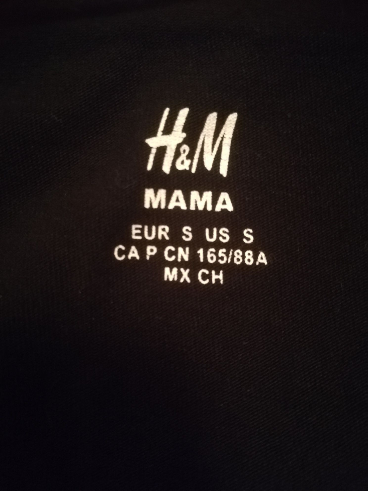 Bluzka ciążowa, czarna, rękaw 3/4, H&M MAMA rozmiar S