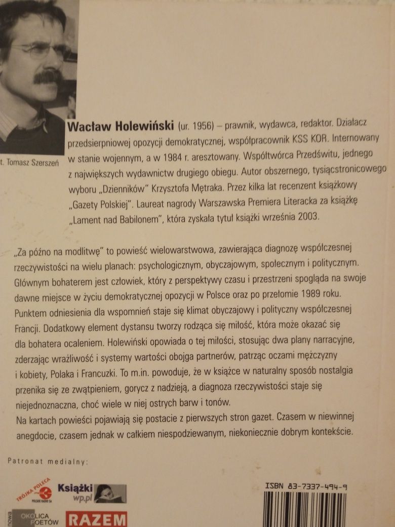 Za późno na modlitwy. Wacław Holewiński