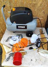 Kompresor bezolejowy sprężarka powietrze titan elektryczna 8 bar 24 l