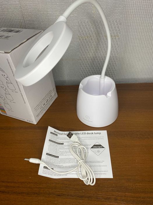 Светодиодная настольная лампа USB на гибкой ножке гусиная шея USB