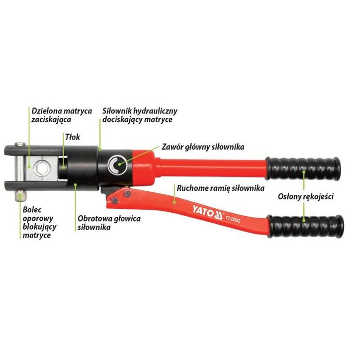 Zaciskarka do kabli i lin 16-300mm2 YATO YT-22862