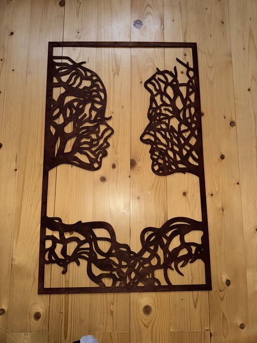 Картина з дерева «Пара» деревʼяне панно
