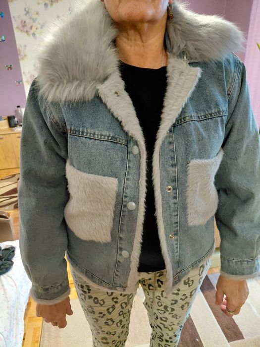 Kurtka Jeansowa z futerkiem