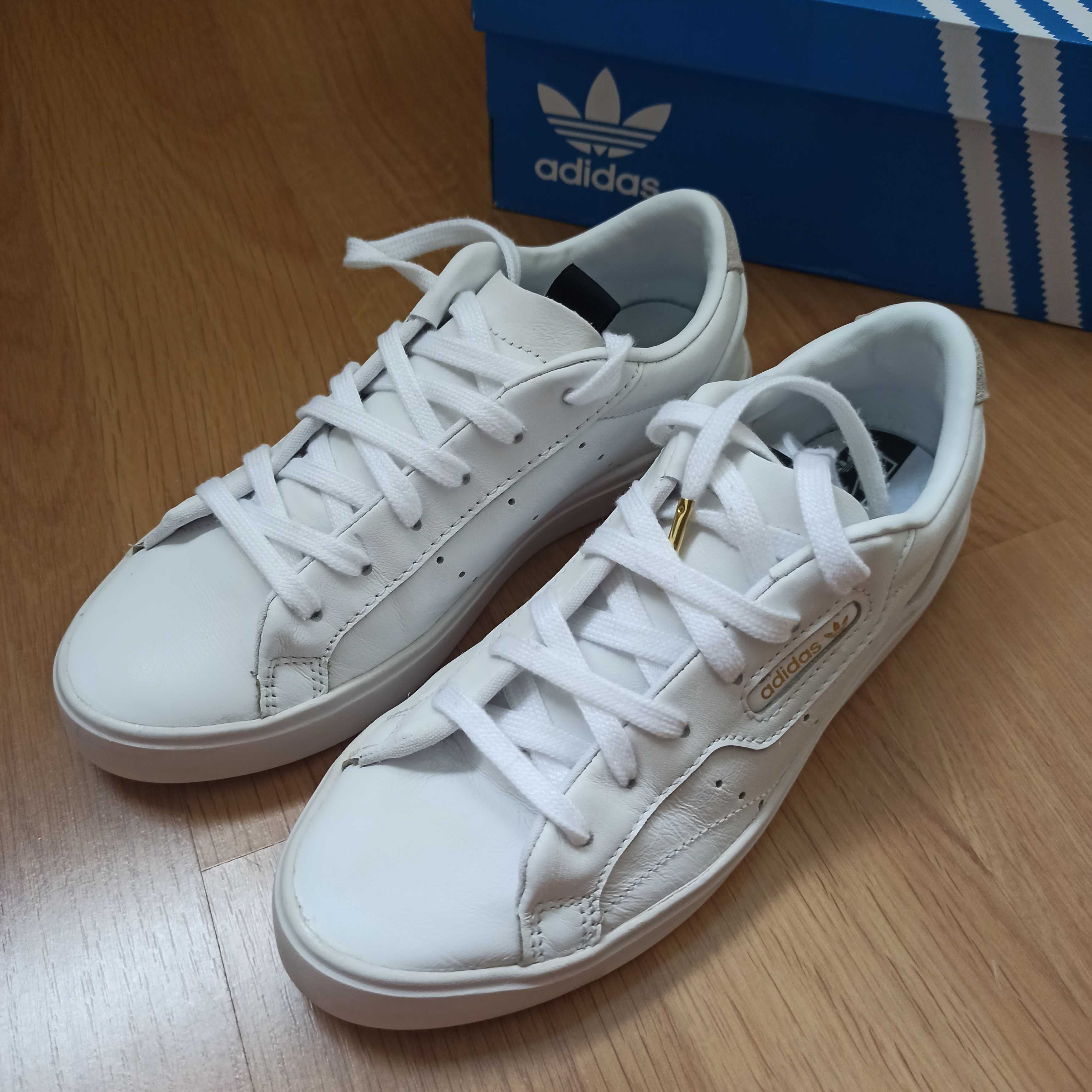 Adidas sleek w оригинал DB3258,женские жіночі кроссовки белые кожа 36