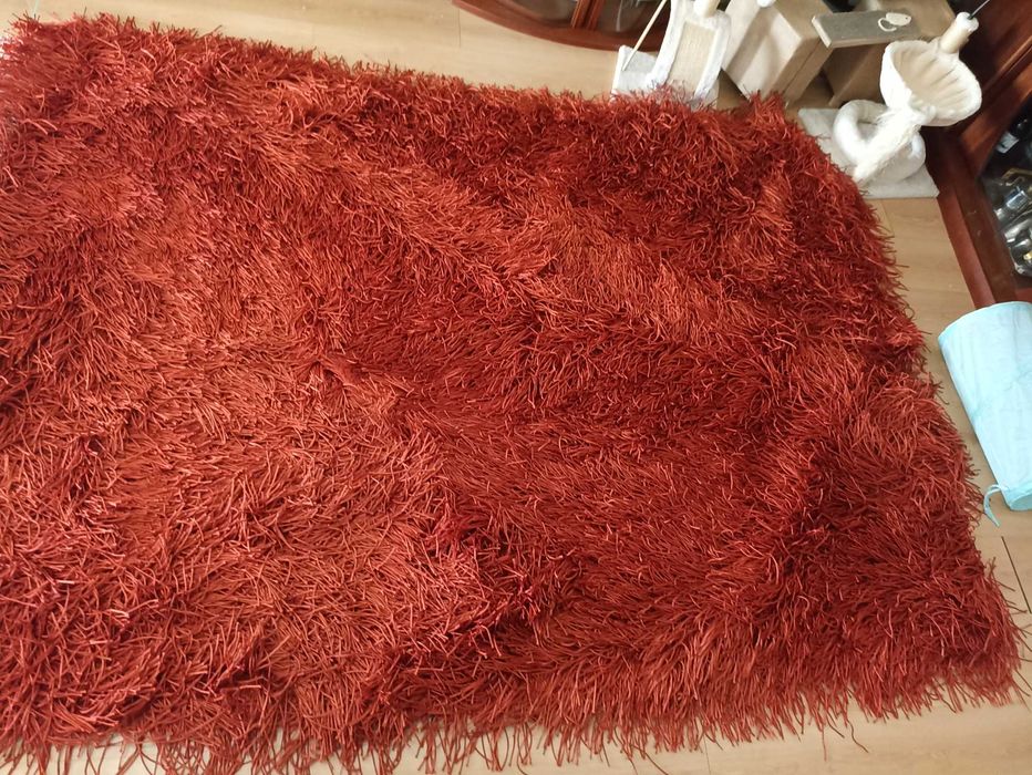 Tapete laranja de sala grande como novo