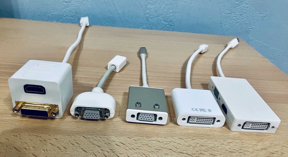 Переходник/адаптер Mini DisplayPort -> DVI, Mini DVI -> DVI, HDMI
