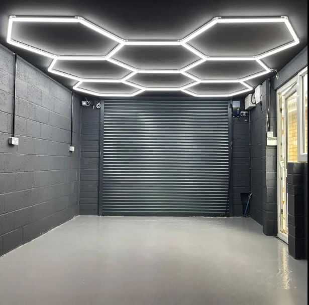 Lampy Hexagon LED 258x245cm Plaster Miodu Sześciokąt Domu Biura Salonu