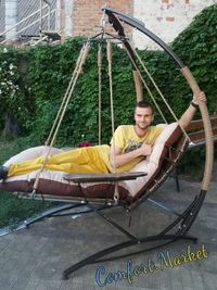 Розкладне підвісне крісло ліжко Его - ТОП гойдалки для дому й саду
