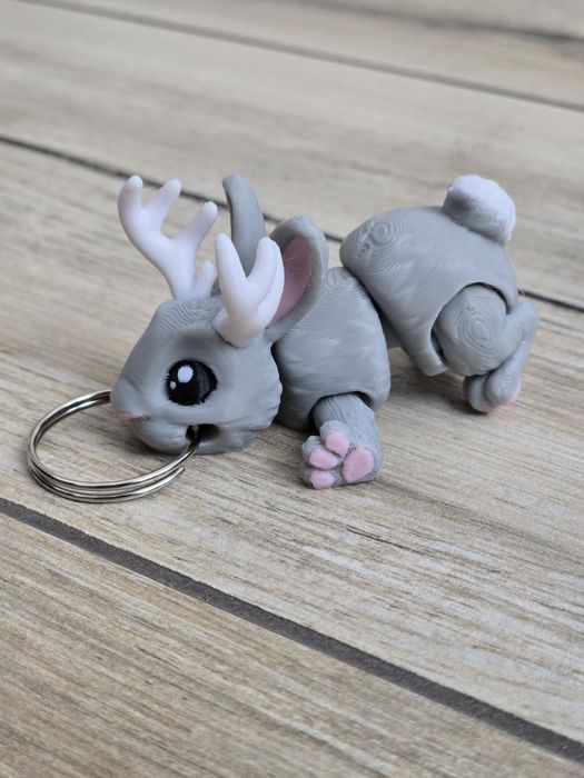 Mini Jackalope - Breloczek z Fantazją 3d - Brelok Druk3d fidget