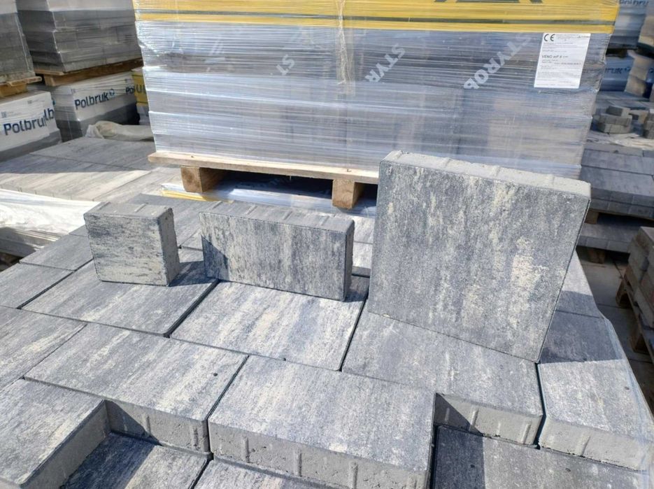 Kostka brukowa VENO 6 cm kolor stalowo bialy