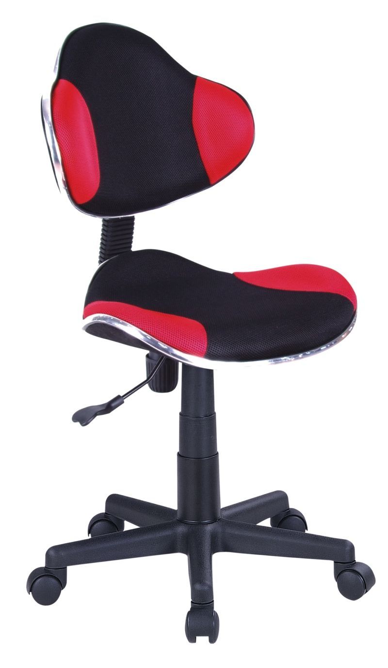 Krzesło biurowe obrotowe czarno czerwone