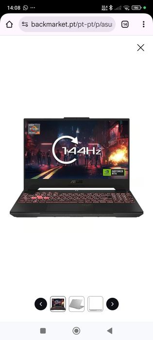 Computador Portátil ASUS TUF Gaming A15 ,15.6 ,AMD Ryzen 7 7735HS - RA