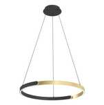 Lampa wisząca LED LINOS czarno-złota 60 cm