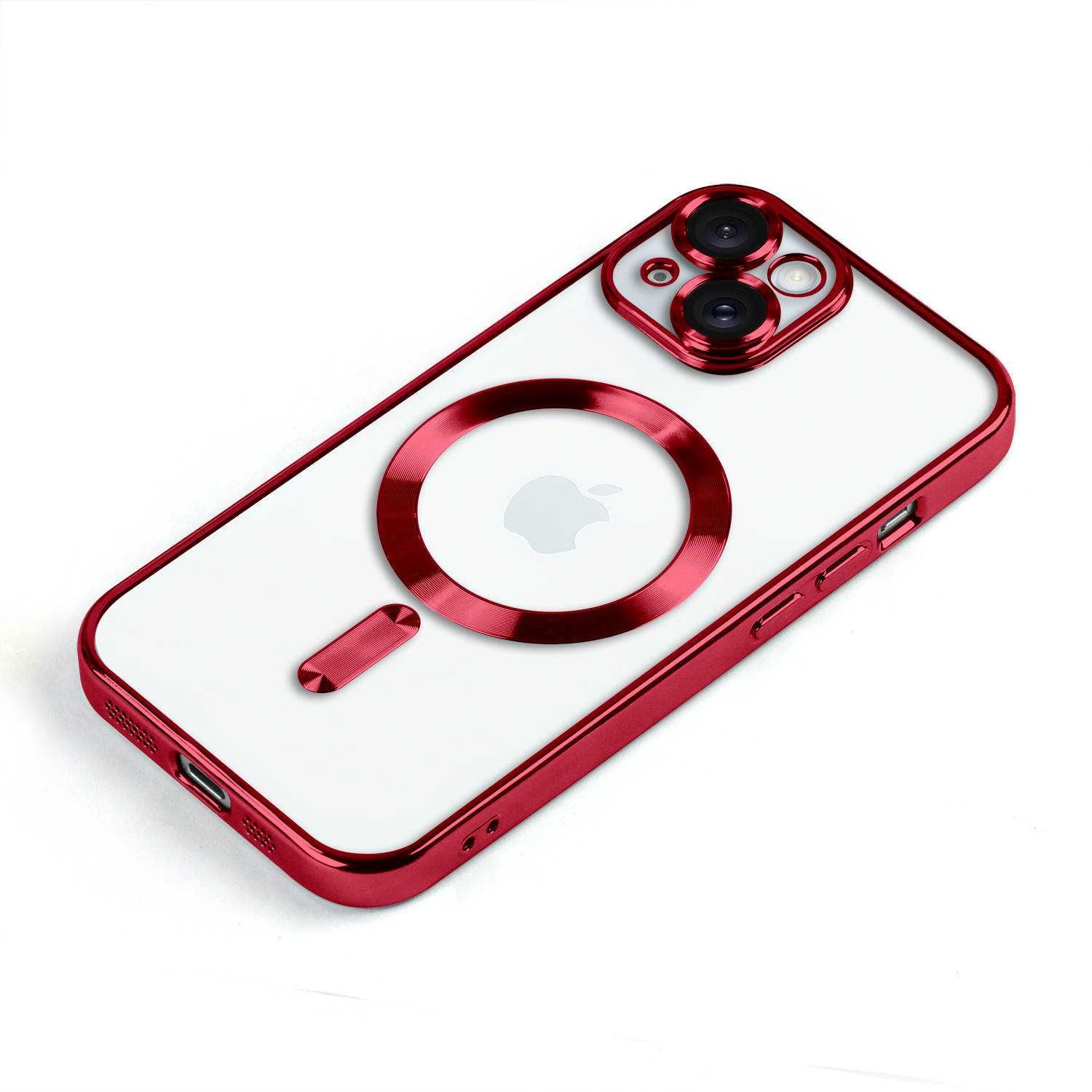 Etui do Iphone 13/14/15 Plus Pro Max Magsafe Plecki Obudowa Czerwony