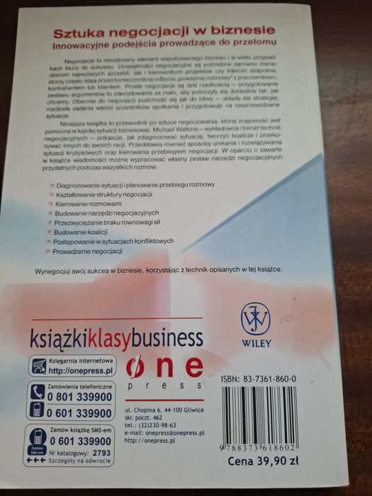 Sztuka negocjacji w biznesie Watkins