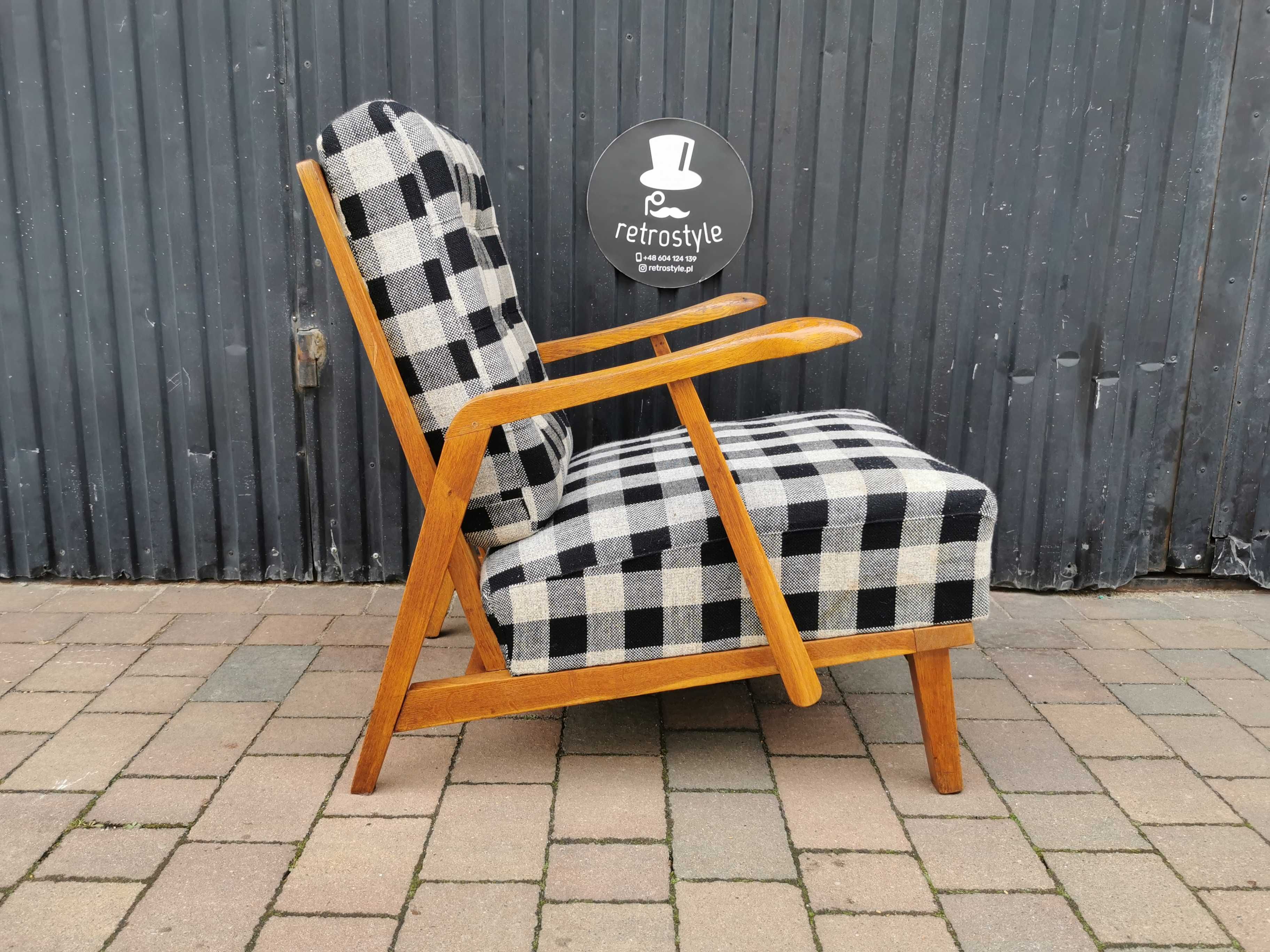 Fotel Krásná Jizba/ÚLUV, Czechosłowacja '40-50 Design, Prl- RZADKOŚĆ!