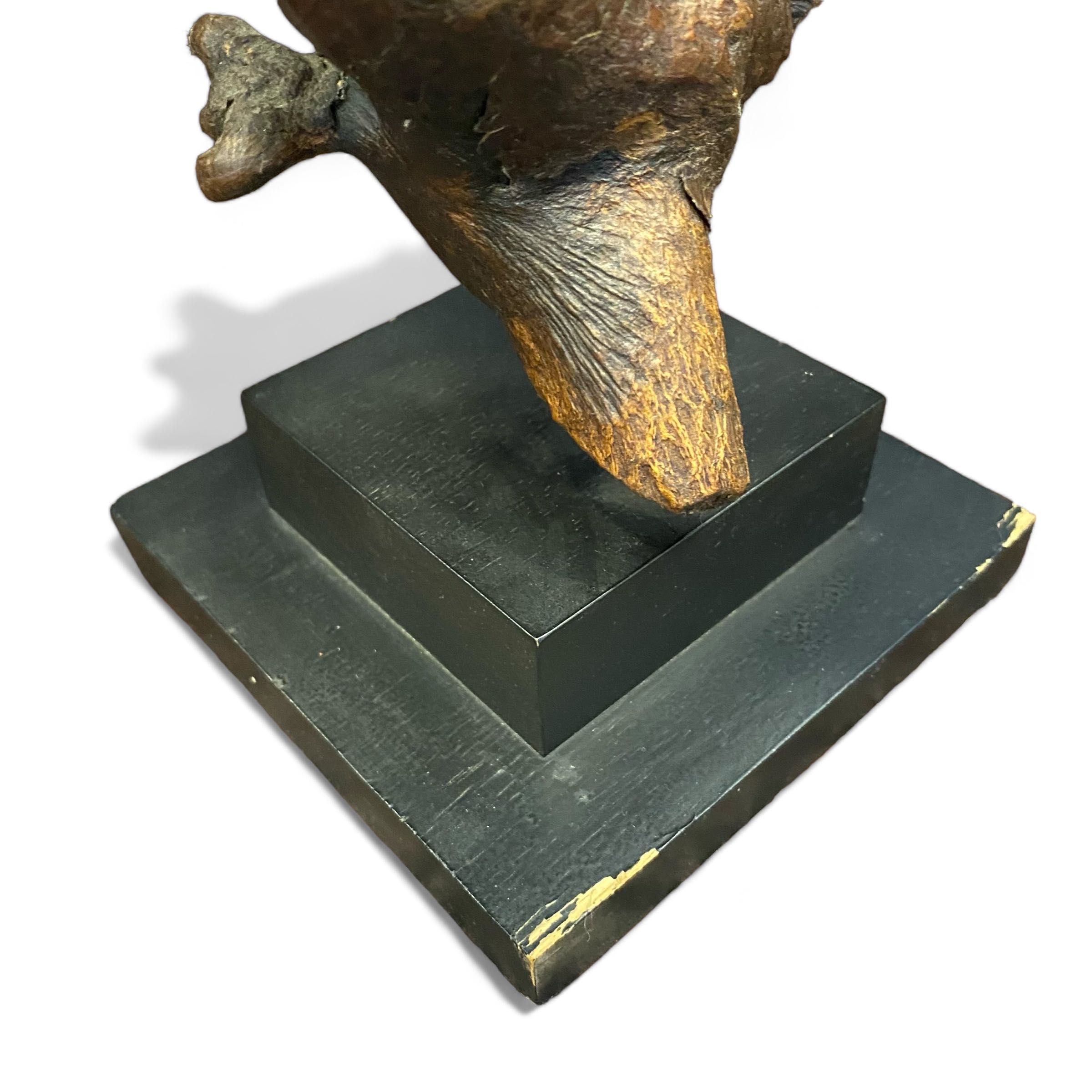 Estatueta Decorativa Madeira Castanho “Tronco”