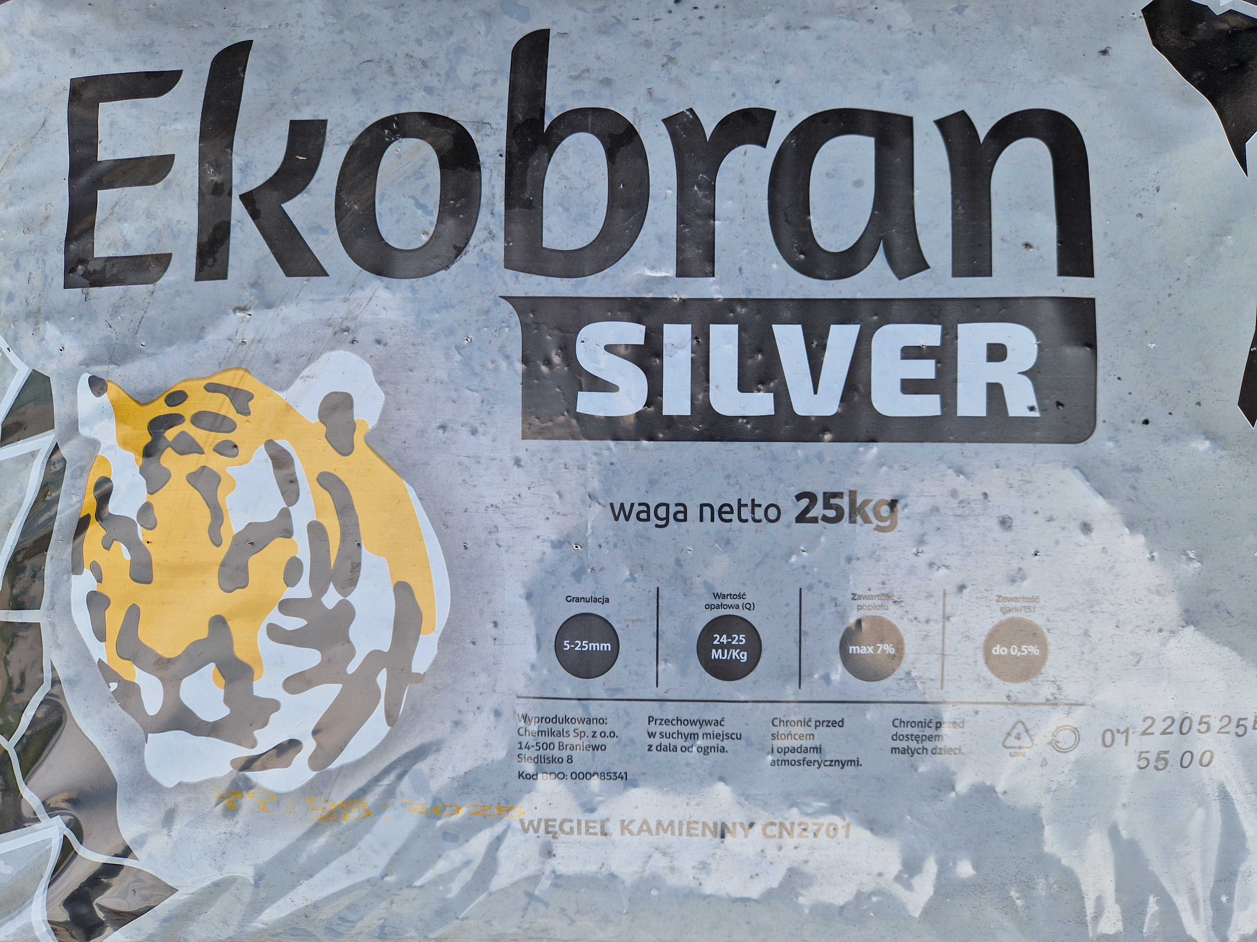 Ekogroszek groszek Ekobran SILVER 24-25 MJ workowany 25kg