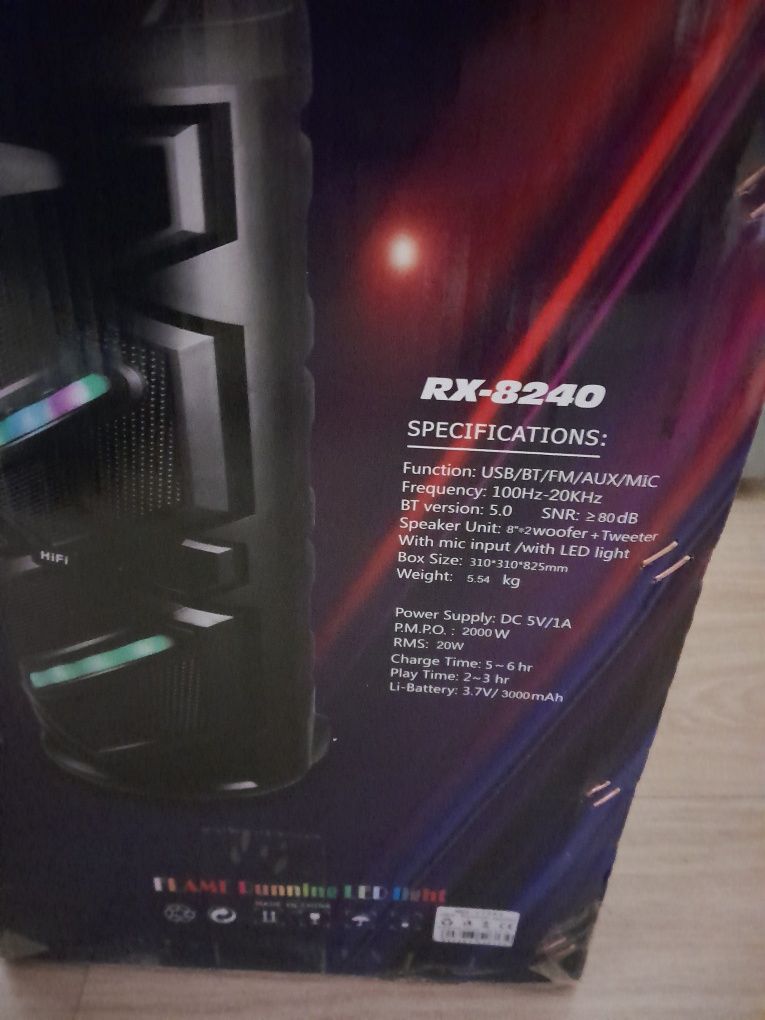Głośnik przenośny Party Box Rx-8240