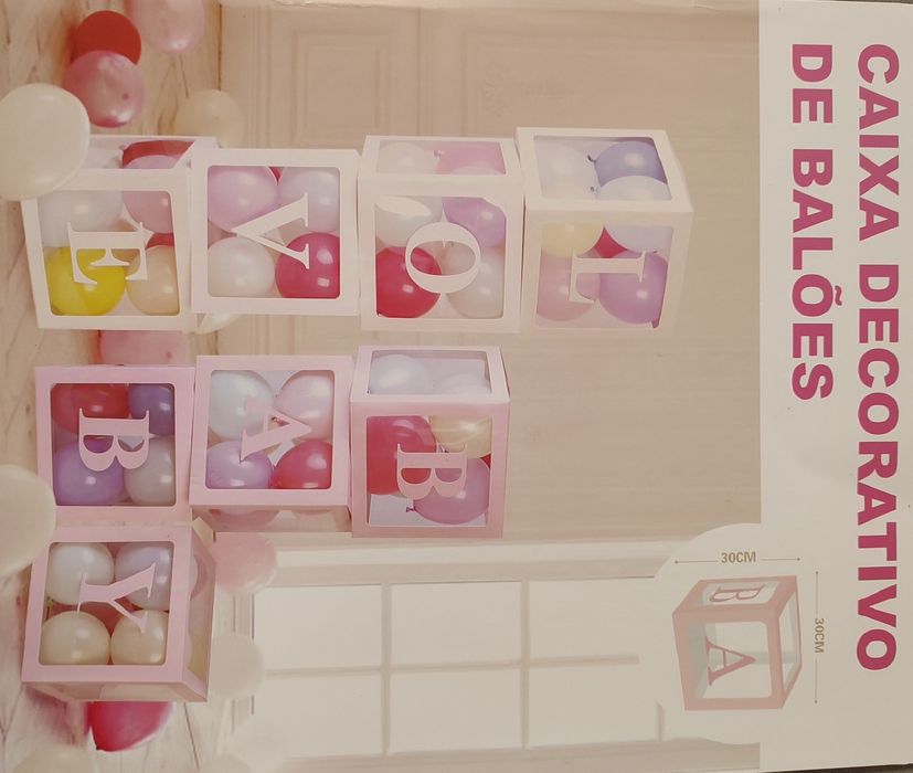 Caixa decorativa para balões