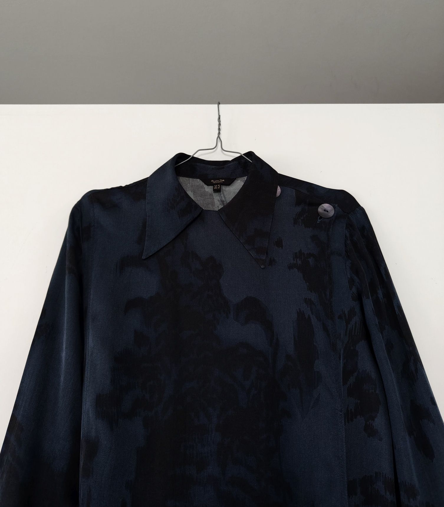 Sukienka Massimo dutti 38 M granatowa tie dye wiskozowa