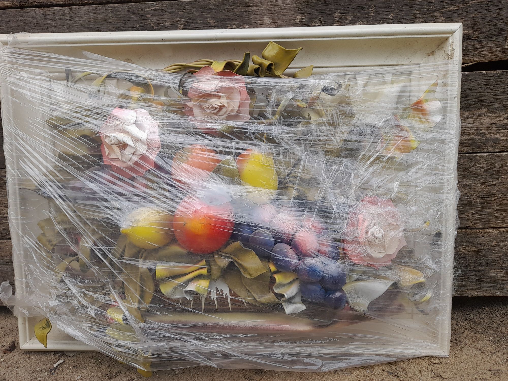 3д картина из пластиковых фруктов