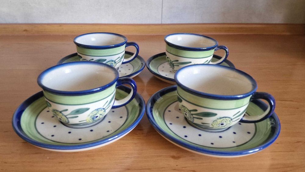 Bolesławiec komplet obiadowy-unikat