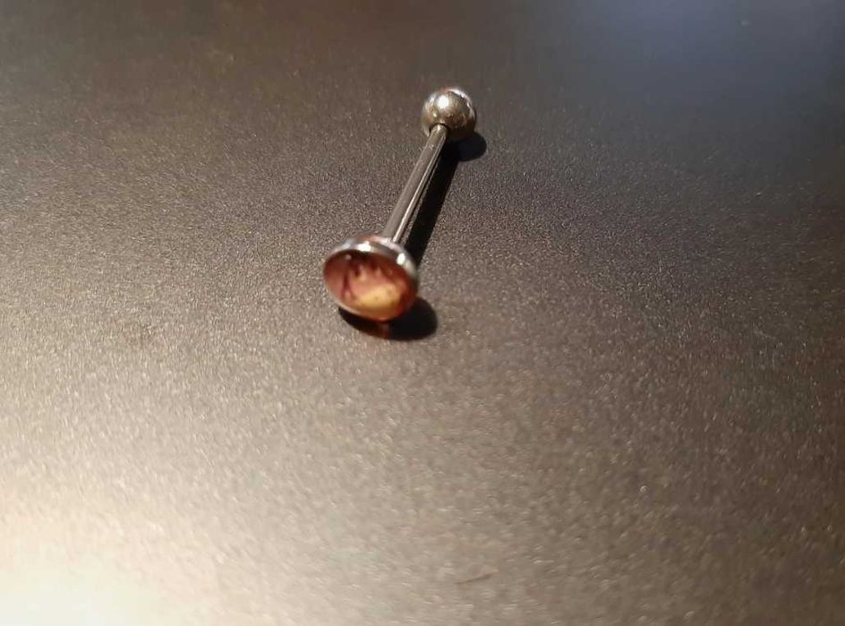Kłapouchy piercing do języka kolczyk do języka