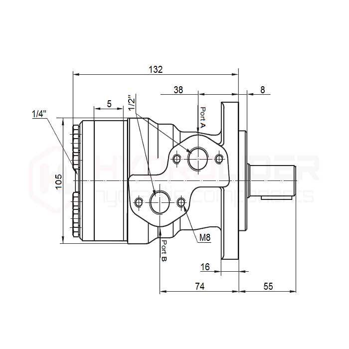 Silnik Hydrauliczny BMR 25 O2 WC25 1600obr 6,4kW