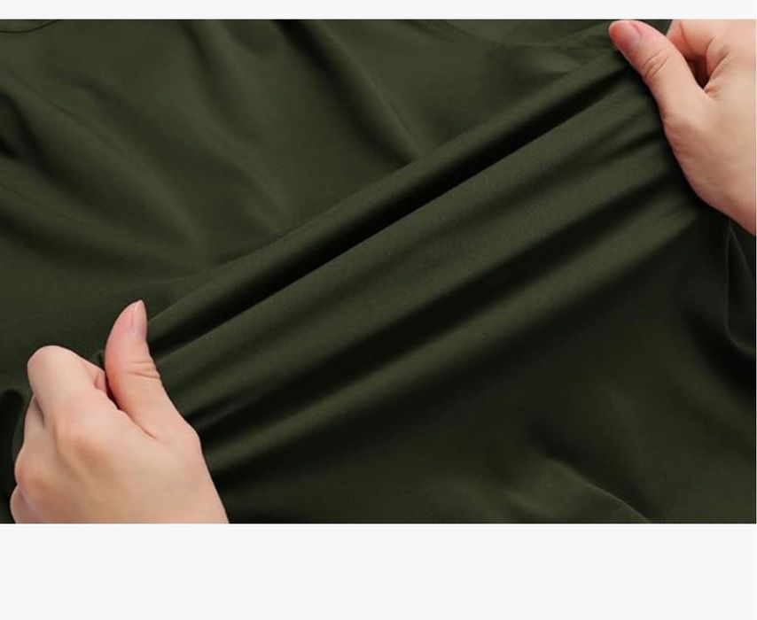 Koszula męska z krótkim rękawem, ciemna zieleń, rozmiar XL, URRU