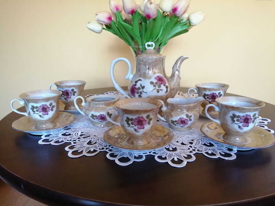 Zestaw porcelany dekoracyjny Vintage lata 80