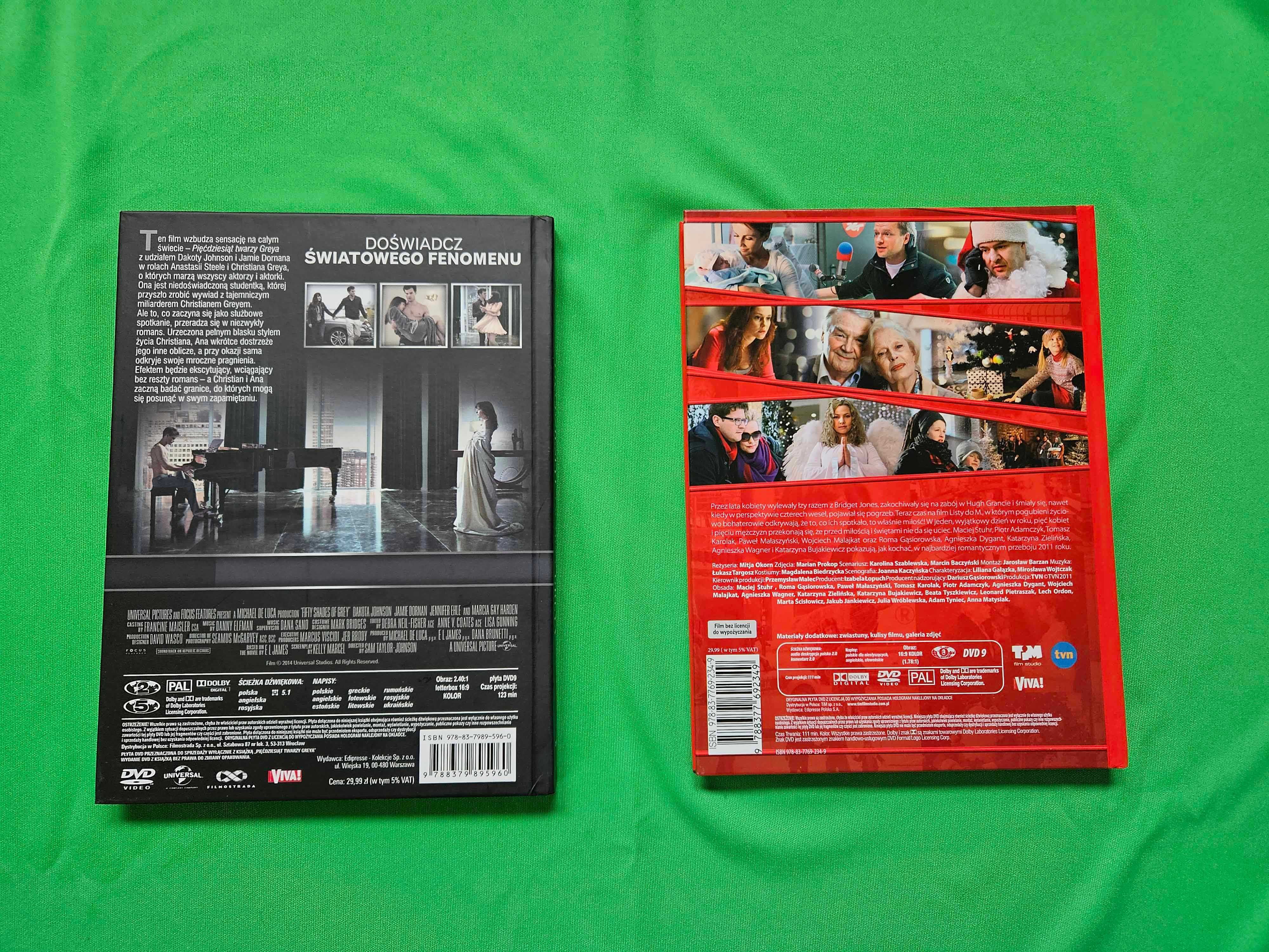 2 Filmy na DVD 50 Twarzy Graya oraz Listy do M