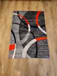 Nowy szaro-czerwony dywan do pokoju 80x120