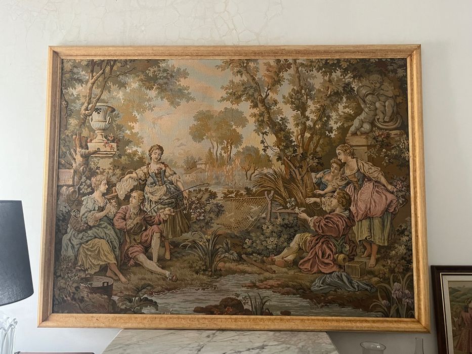 Quadro tapeçaria Gobelin grande