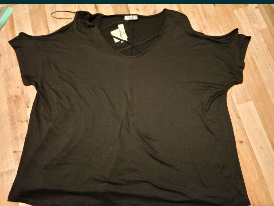 Nr217) bluzka czarna damska 53/54 xxxl