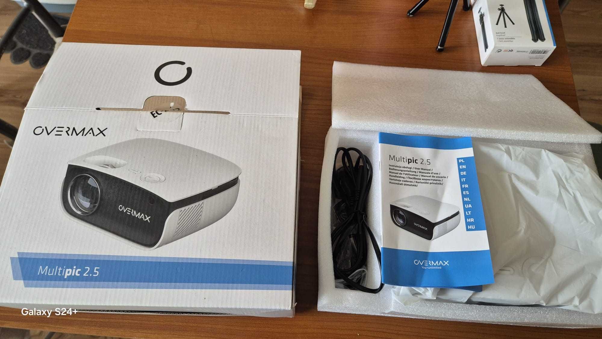 Projektor Overmax Multipic 2.5 + Statyw Hama Mini – Jak Nowy!