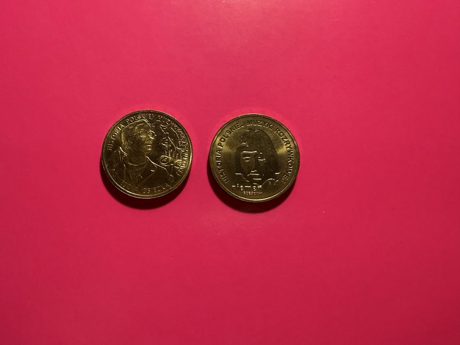 Dwie monety okolicznościowe 2zł. Agnieszka Osiecka, Czesław Niemen
